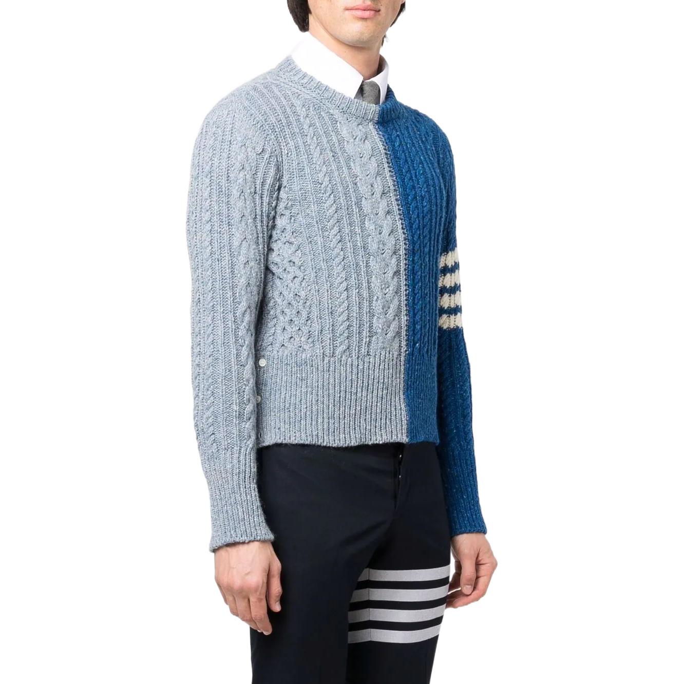 Thom Browne Striped Color Block Knit Crewneck Sweater . MKA411F-Y1506-473 圖 5
