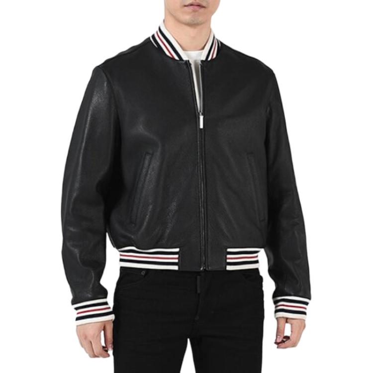 Thom Browne Striped Colorblock Zip Jacket Black MJO014A-00713-001