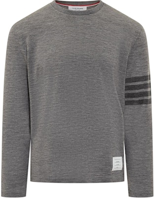 Thom Browne Striped Crewneck Slim Fit Long Sleeve T-Shirt Gray MJS261A-J0149-035 Order Thom Browne Striped Crewneck Slim Fit Long Sleeve T-Shirt Gray MJS261A-J0149-035