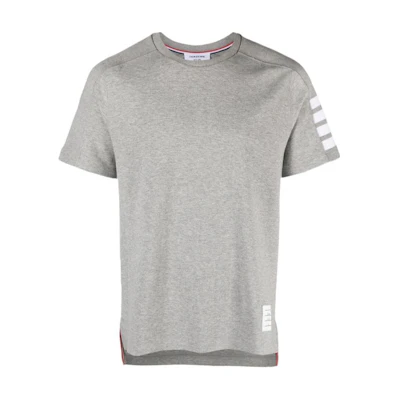 Thom Browne Striped Crewneck Slim Fit Short Sleeve T-Shirt Men’s Grey MJS246A-07323-055