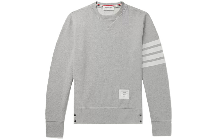 Thom Browne Striped Crewneck Sweatshirt Unisex Grey JVM15971-39134-458