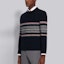 Purchase THOM BROWNE Sweater Rajut Mohair Wol Crewneck Biru Navy Pria. MKA330A-Y1502-415