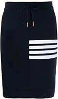 Thom Browne Striped Knit Drawstring Skirt Black Back to School Edition FJK023A-06452-415 Thom Browne Striped Knit Drawstring Skirt Black Back to School Edition FJK023A-06452-415