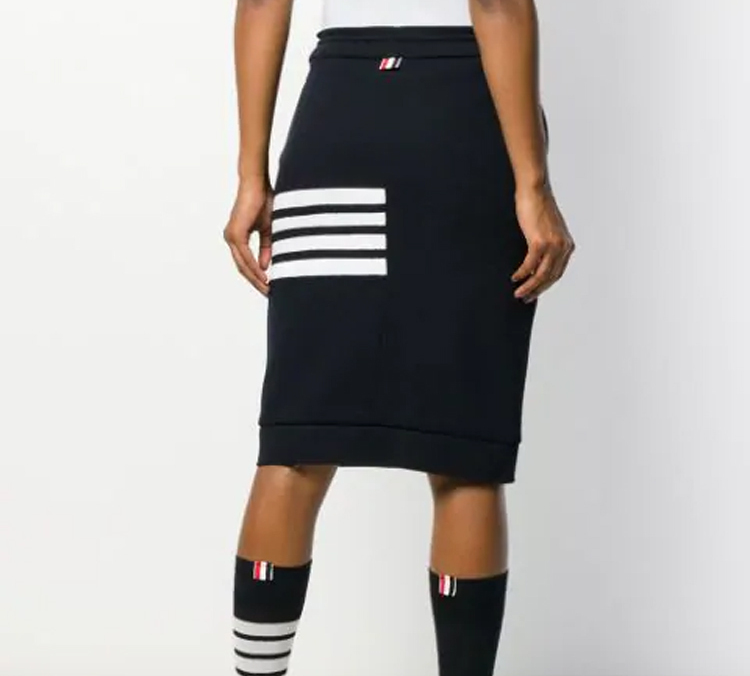 Shop 汤姆布朗条纹针织抽绳半裙黑色返校版 FJK023A-06452-415