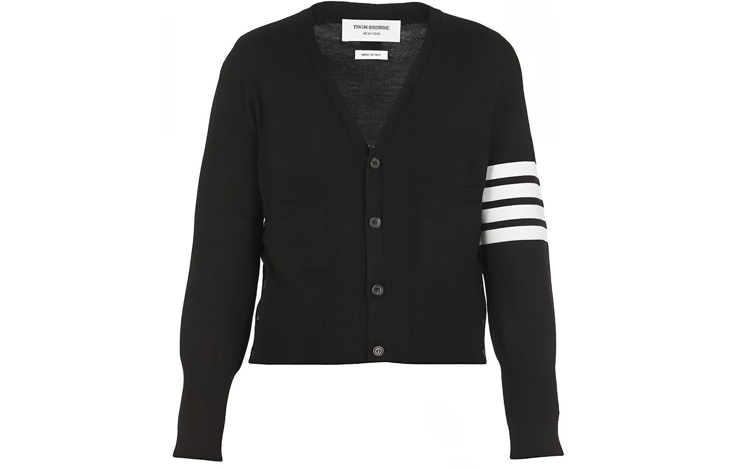 THOM BROWNE Striped Knit Sweater Black MKC370A-Y1002-001