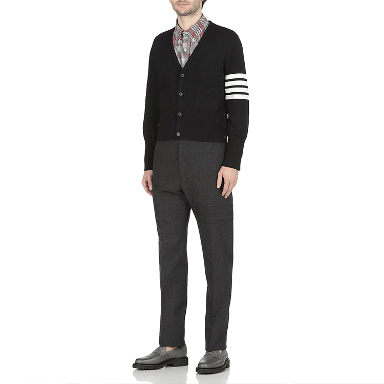 THOM BROWNE Striped Knit Sweater Black MKC370A-Y1002-001 圖 3
