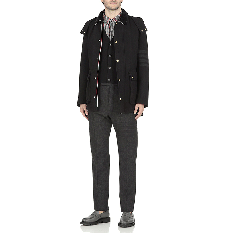 THOM BROWNE Striped Knit Sweater Black MKC370A-Y1002-001 圖 5