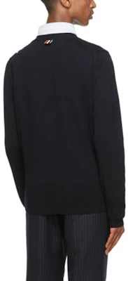 Thom Browne Striped Knit Sweater Navy Blue MKC288A-00014-415 Details for Thom Browne Striped Knit Sweater Navy Blue MKC288A-00014-415