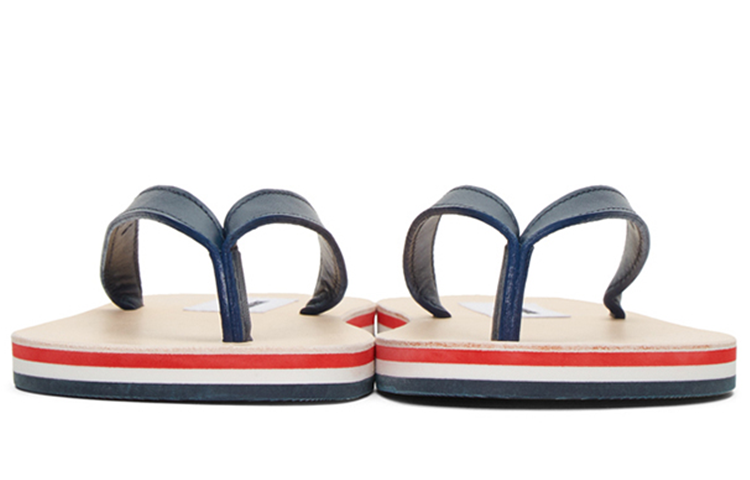 Thom Browne Striped Leather Platform Slide 'Black' 圖 4