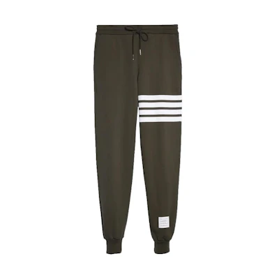Thom Browne Striped Mid-Rise Jogger Pants Green ( Casual Fit). MJQ008H-00535-320