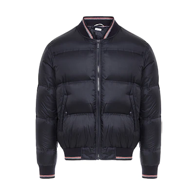 Thom Browne Striped Nylon Jacket Navy Blue MJD070X-05411-415