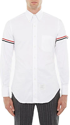 Thom Browne Striped Oxford Double Stripe Classic White Shirt Fall Edition MWL150E-00139-100 Details for Thom Browne Striped Oxford Double Stripe Classic White Shirt Fall Edition MWL150E-00139-100