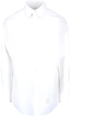 톰 브라운 스트라이프 포인트 칼라 싱글브레스트 화이트 긴팔 셔츠 남성. MWL010E-F0313-100 Shop 톰 브라운 스트라이프 포인트 칼라 싱글브레스트 화이트 긴팔 셔츠 남성. MWL010E-F0313-100