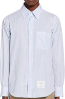 Thom Browne Striped Poplin Long Sleeve Shirt Light Blue MWL272A-06871-480 Thom Browne Striped Poplin Long Sleeve Shirt Light Blue MWL272A-06871-480