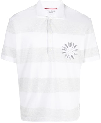 Polo de Manga Corta a Rayas THOM BROWNE para Hombre Gris/Blanco MJP166E-J0049-057 Order Polo de Manga Corta a Rayas THOM BROWNE para Hombre Gris/Blanco MJP166E-J0049-057