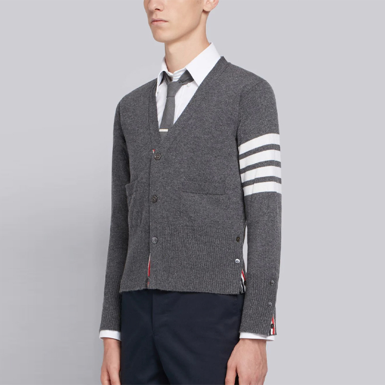 Thom Browne Striped Single-Breasted Cashmere Sweater Grey MKC001A-00011-038 圖 6