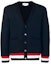 Buy Thom Browne Striped Slim-Fit V-Neck Pullover Knit Sweater Men Blue. MJT185A-05401-415