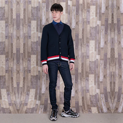 Thom Browne Striped Slim-Fit V-Neck Pullover Knit Sweater Men Blue. MJT185A-05401-415 Shop Thom Browne Striped Slim-Fit V-Neck Pullover Knit Sweater Men Blue. MJT185A-05401-415