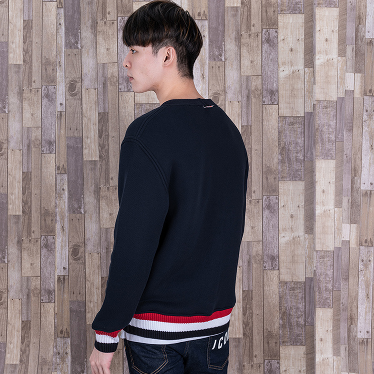 Thom Browne Striped Slim-Fit V-Neck Pullover Knit Sweater Men Blue. MJT185A-05401-415 圖 5