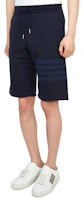 Purchase Thom Browne Celana Pendek Navy Garis-Garis Straight-Leg Edisi Musim Panas MJQ012A-06910-415
