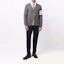 Lookbook THOM BROWNE Cardigan Rajut Wool Abu-Abu dengan Garis Fall/Winter. MKC002A-Y1014-022