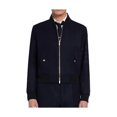 Thom Browne Striped Wool Flight Jacket MJO030A-06393-415