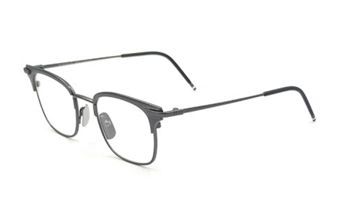 Order THOM BROWNE スタイリッシュメタルメガネフレーム 男女兼用 - 不規則な形状 TBX102-B