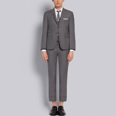 톰 브라운 수퍼 120''s 트윌 수트 클래식 미드 그레이 MSC001A-00626-035 Lookbook 톰 브라운 수퍼 120''s 트윌 수트 클래식 미드 그레이 MSC001A-00626-035