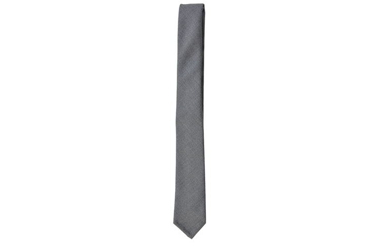 Thom Browne Super 120S Twill Grey Tie MNL001A00626035