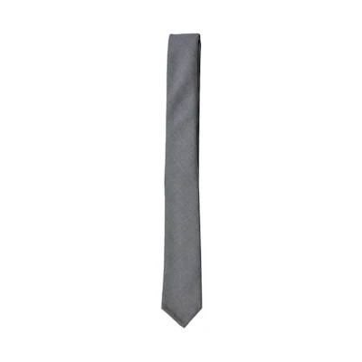 Thom Browne Super 120S Twill Grey Tie MNL001A00626035