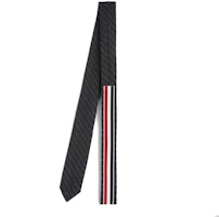 Thom Browne TB Slim Chalk Stripe Tie - Dark Gray MNL001A-06321-025 Thom Browne TB Slim Chalk Stripe Tie - Dark Gray MNL001A-06321-025
