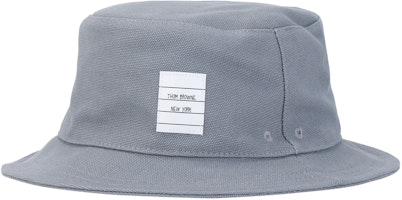Thom Browne TB Classic 4-Stripe Bucket Hat Gray MHC327A06305 Thom Browne TB Classic 4-Stripe Bucket Hat Gray MHC327A06305