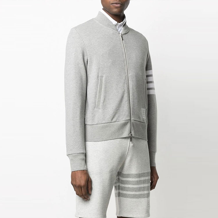 Purchase Thom Browne TB Classic Four-Stripe Athletic Fall Winter Jacket Men’s Gray MJT280A-00535-055