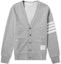 Order Thom Browne TB Gris Suéter Cárdigan de Cuatro Rayas - Estilo Clásico Primavera MJT167A-00535-055