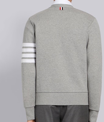 Thom Browne TB Gris Suéter Cárdigan de Cuatro Rayas - Estilo Clásico Primavera MJT167A-00535-055 Shop Thom Browne TB Gris Suéter Cárdigan de Cuatro Rayas - Estilo Clásico Primavera MJT167A-00535-055