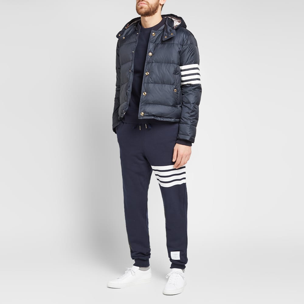 Details for Thom Browne TB Logo 印花條紋連帽羽絨外套 深藍色 MJD061X-05411-415