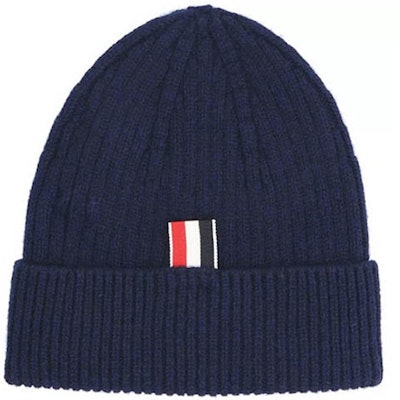 トム ブラウン TB ネイビー ニット ビーニー MKH009A00011-415 Buy トム ブラウン TB ネイビー ニット ビーニー MKH009A00011-415
