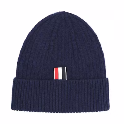 Thom Browne TB Navy Knit Beanie MKH009A00011-415