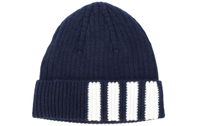 Lookbook トム ブラウン TB ネイビー ニット ビーニー MKH009A00011-415