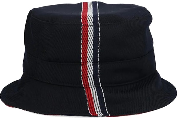 トムブラウン TB ソリッドカラーフィッシャーマンハット トリコロールアクセント ネイビー ユニセックス MHC299F04906 Lookbook トムブラウン TB ソリッドカラーフィッシャーマンハット トリコロールアクセント ネイビー ユニセックス MHC299F04906