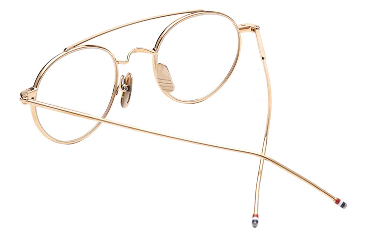 Lookbook Thom Browne Bingkai Cermin Mata Lelaki Titanium Oval Optikal. TB101