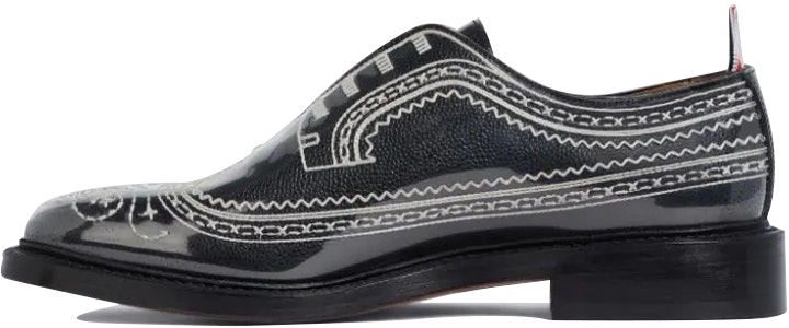 Thom Browne Trompe L'oeil Longwing Brogue 'Hitam Pebble' MFB164A00198001 Buy Thom Browne Trompe L'oeil Longwing Brogue 'Hitam Pebble' MFB164A00198001
