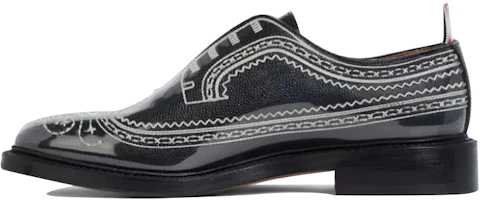 Thom Browne Trompe L'oeil Longwing Brogue 'Black Pebble' MFB164A00198001 Thom Browne Trompe L'oeil Longwing Brogue 'Black Pebble' MFB164A00198001