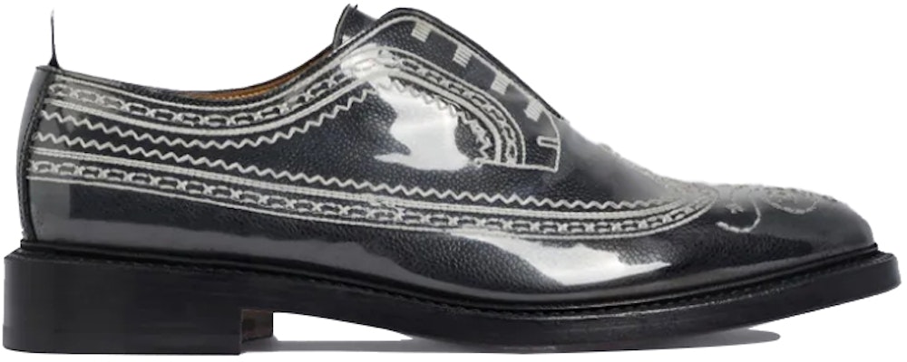 Thom Browne Trompe L'oeil Longwing Brogue 'Black Pebble' MFB164A00198001 Order Thom Browne Trompe L'oeil Longwing Brogue 'Black Pebble' MFB164A00198001