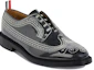 Lookbook THOM BROWNE 卵石紋 Trompe L'oeil 正裝皮鞋 黑色