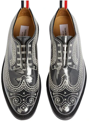 THOM BROWNE 卵石紋 Trompe L'oeil 正裝皮鞋 黑色 Shop THOM BROWNE 卵石紋 Trompe L'oeil 正裝皮鞋 黑色