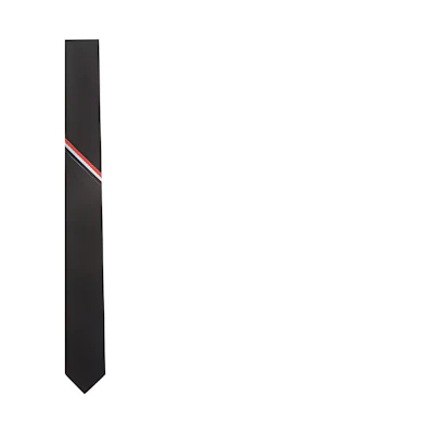 THOM BROWNE Twill Stripe Tie Unisex Couple Style Dark Grey MNL021A-00626-025