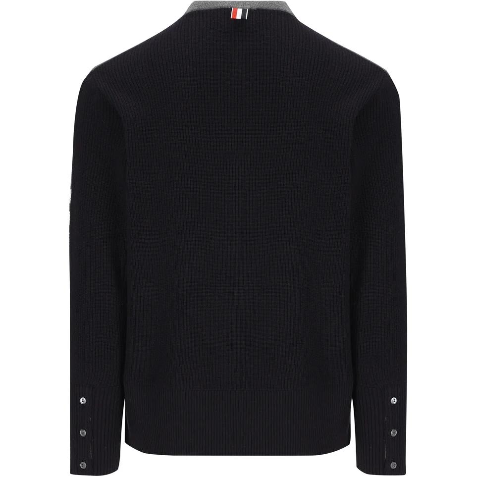 Thom Browne Two-Tone Stripe Knit Long Sleeve Crewneck Sweater Gray MKA517B-Y1018-035 圖 3