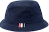 Buy トムブラウン ユニセックス ブルー コットン バケットハット ストライプ付き MHC327A06305415