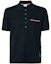 Order Thom Browne Polo Unisex FW23 Pre-Fall Azul Marino Multicolor con Bolsillo MJP022A01455 415